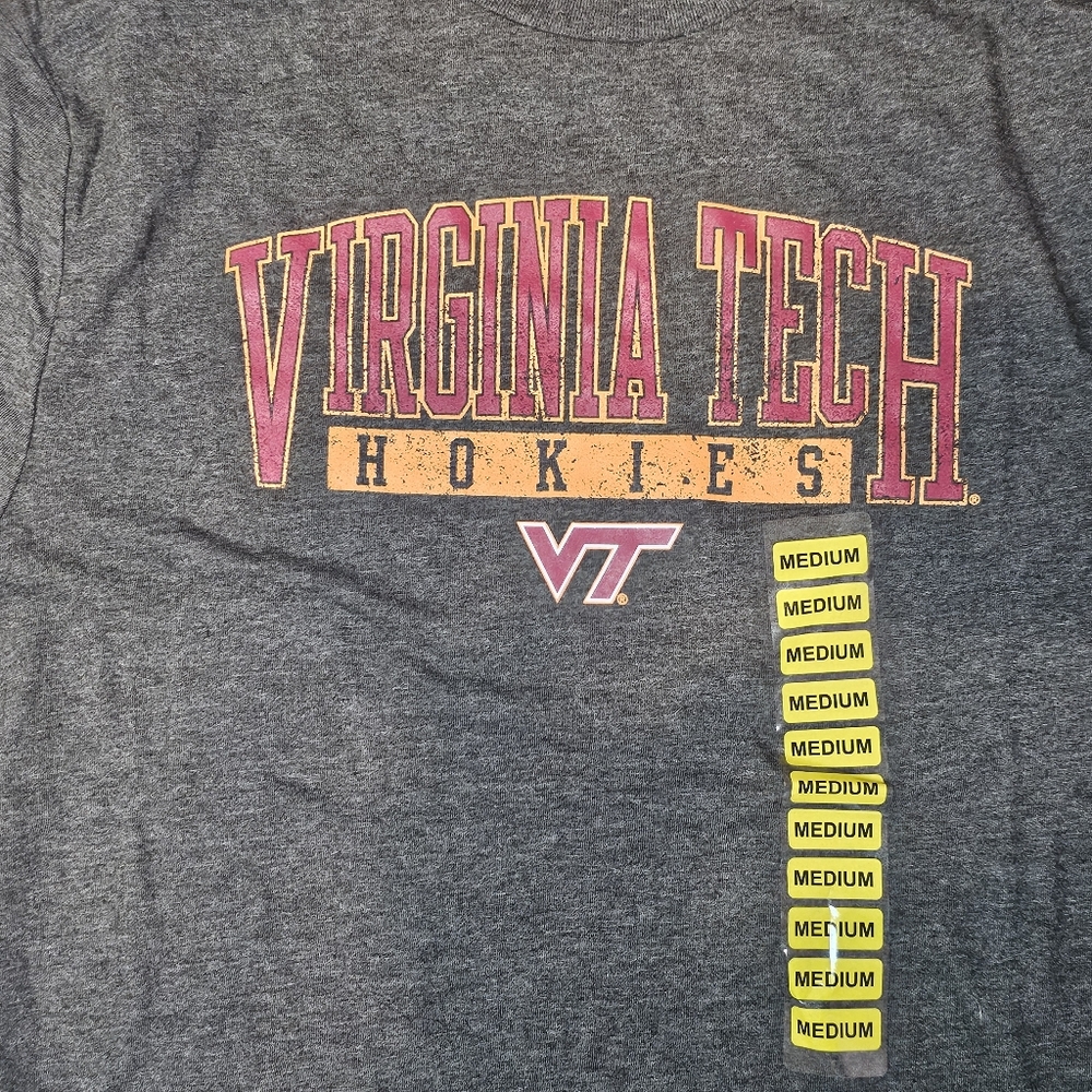 Virginia Tech Hokies Gray T-Shirt. Size Medium‎